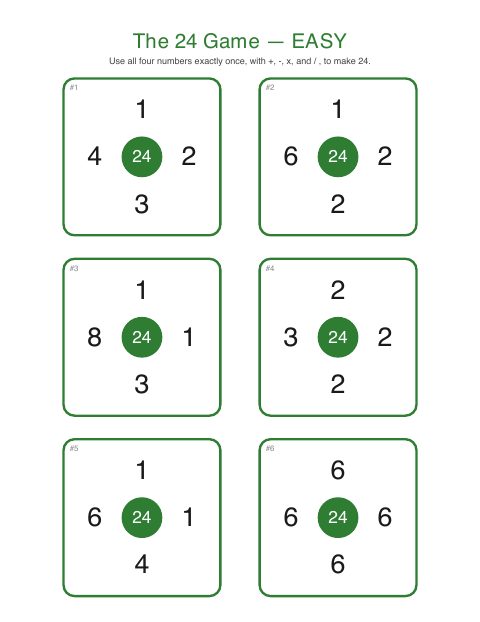 First page of The 24 Game